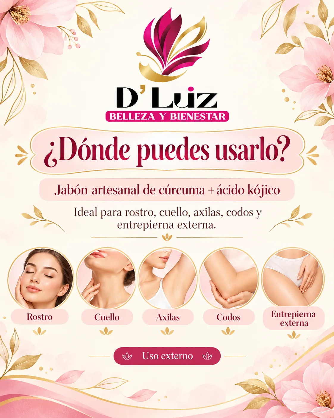 Jabón artesanal de cúrcuma +ácido kójico