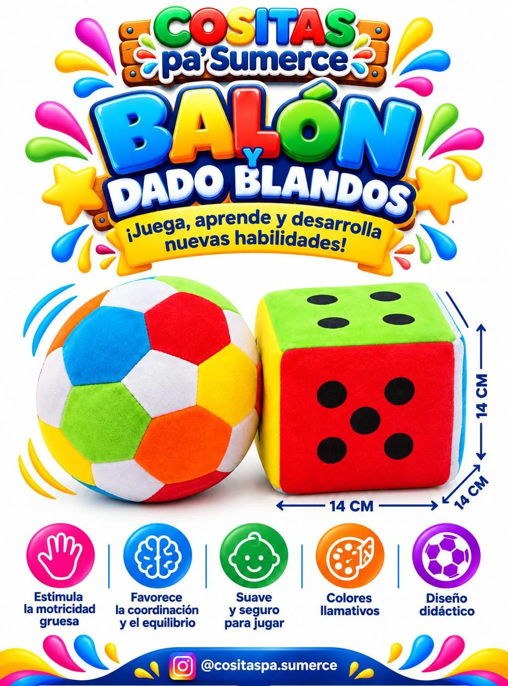 Balón y dado blando