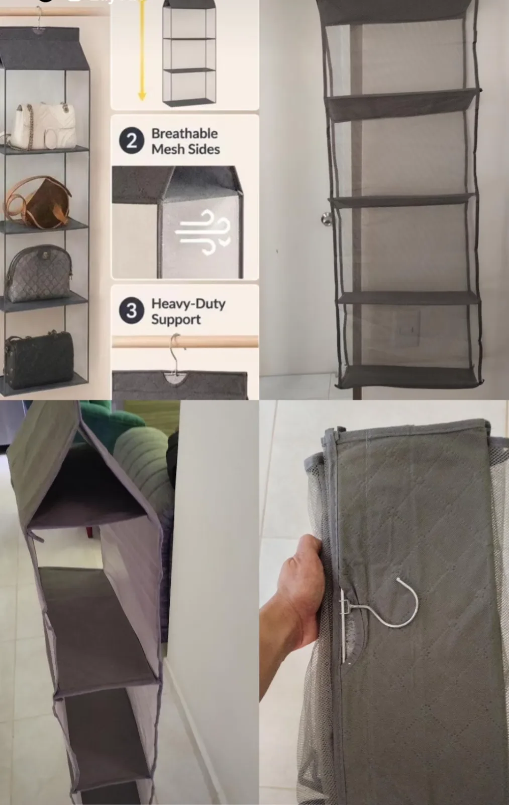 Organizador colgante te para bolsos de mano o ropa doblada — foto 1 de 3