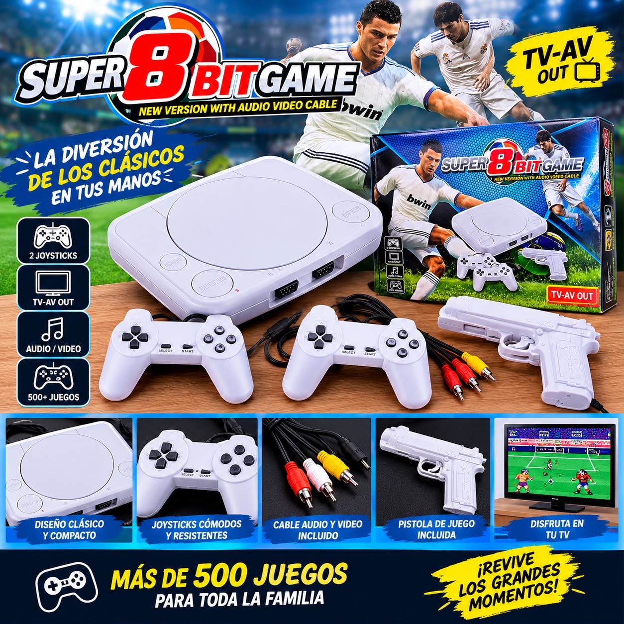 Consola Retro Súper 8 Bit Game
