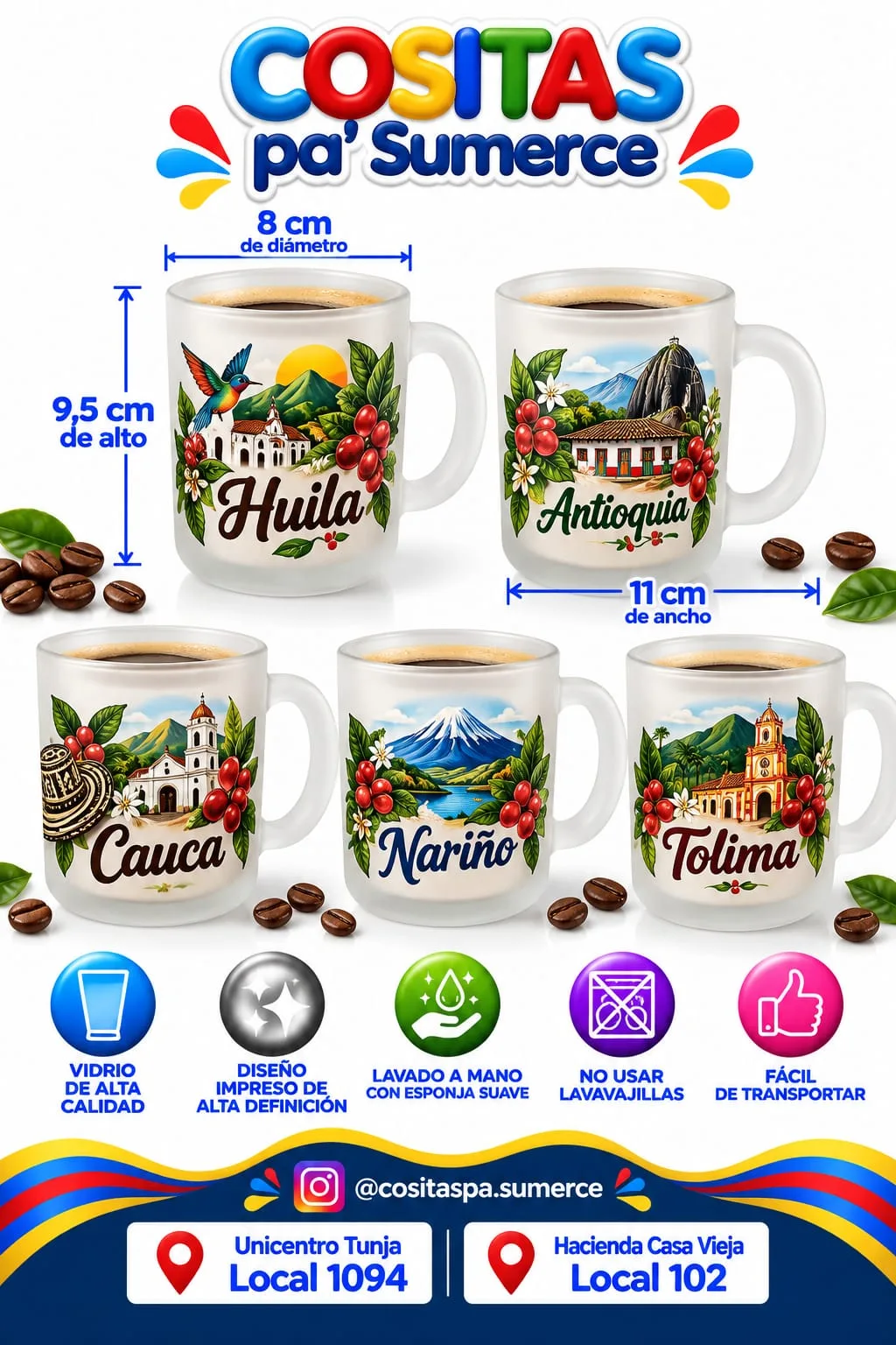 Mug vidrio opalizado personalizado — foto 3 de 3