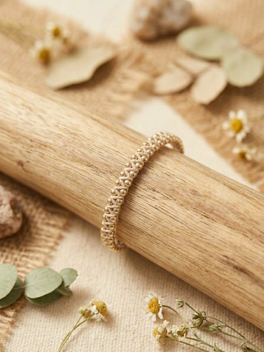 Pulsera Tejida Beige