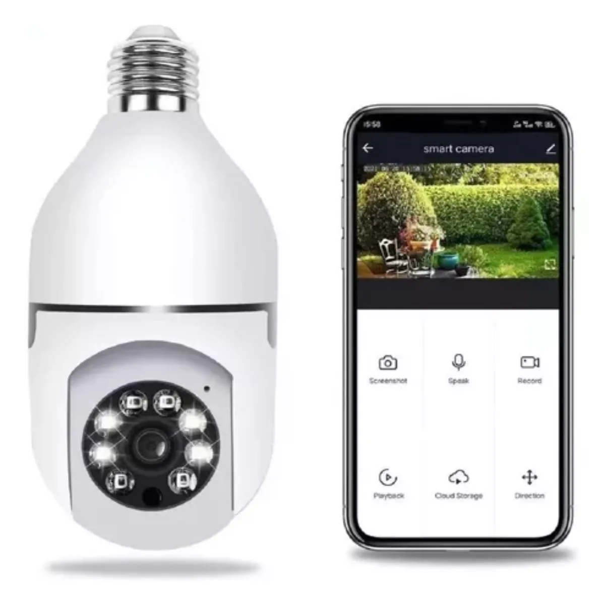Camara De Seguridad Tipo Bombillo Wifi 360 — foto 4 de 4