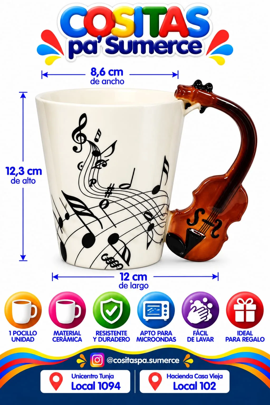 Pocillo instrumento musical G — foto 4 de 4