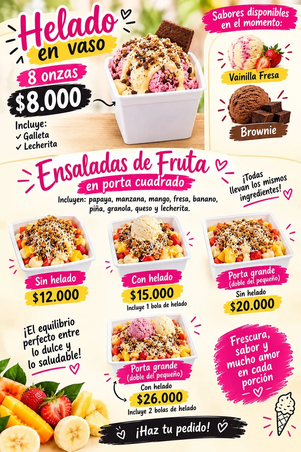 Ensalada de frutas y helado — foto 3 de 3