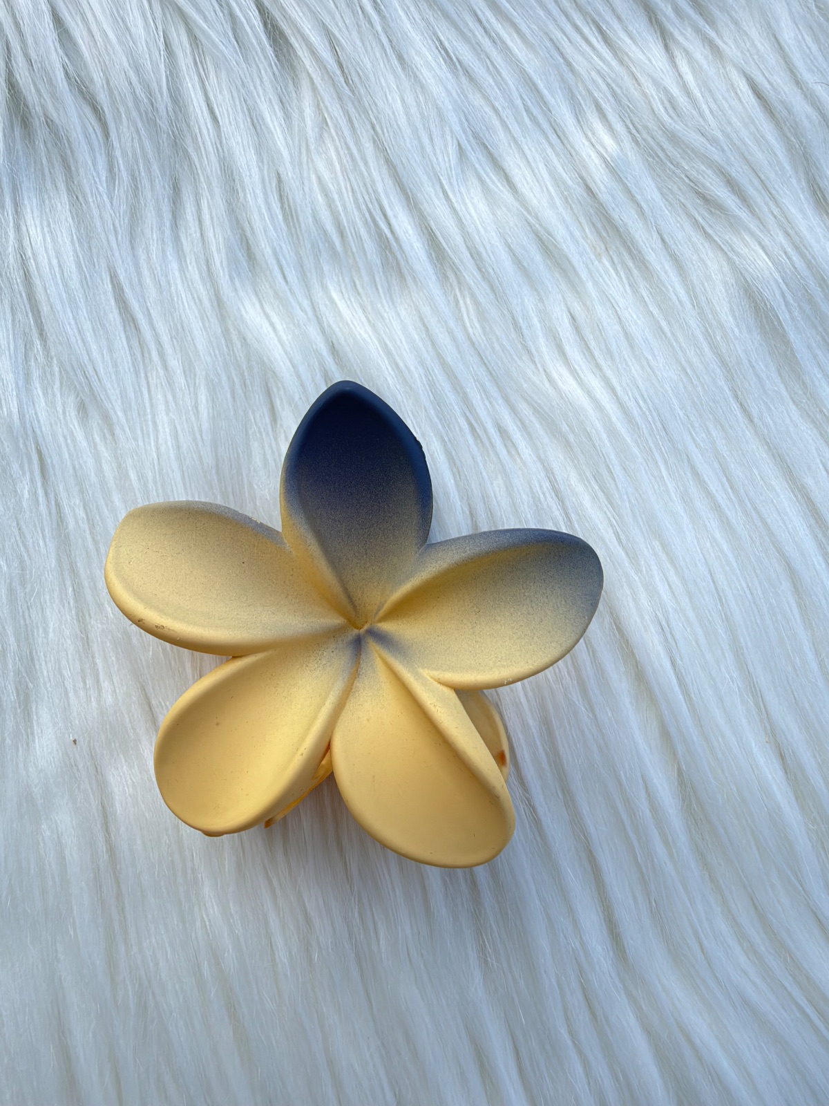 Gancho para el cabello, (flor amarillo y azul)