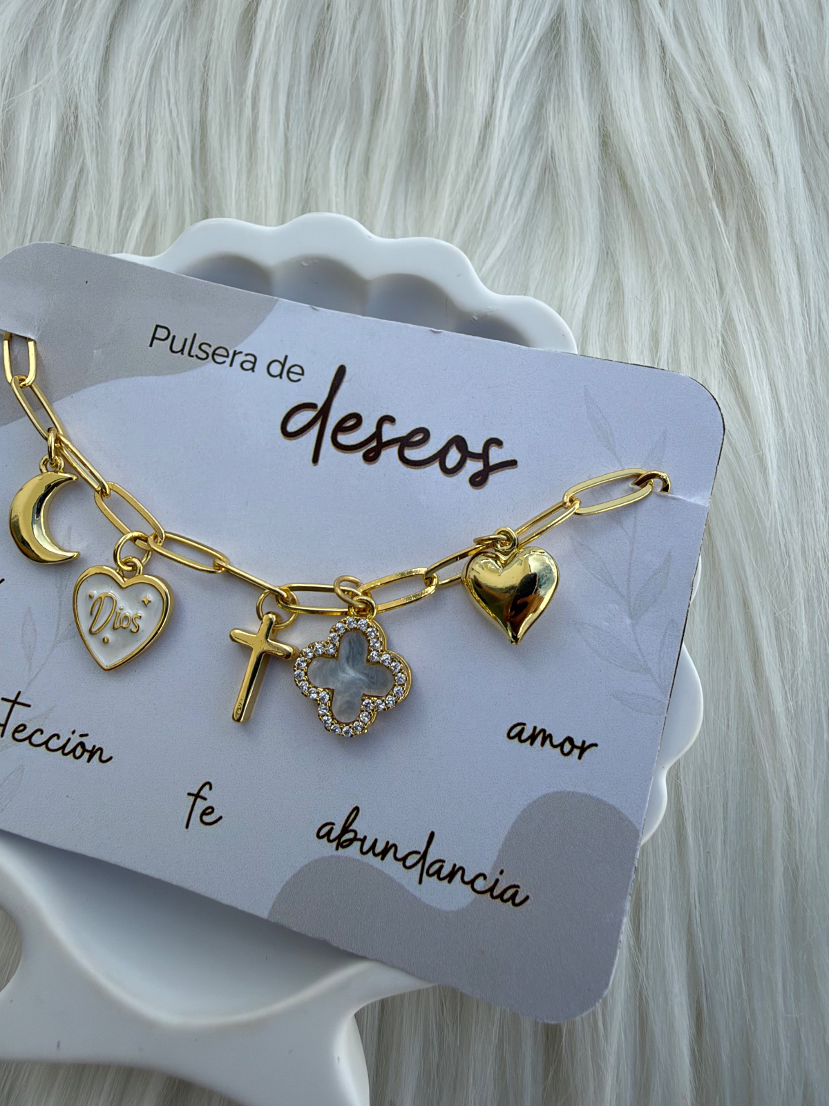 Pulsera de deseos, (trébol reversible)