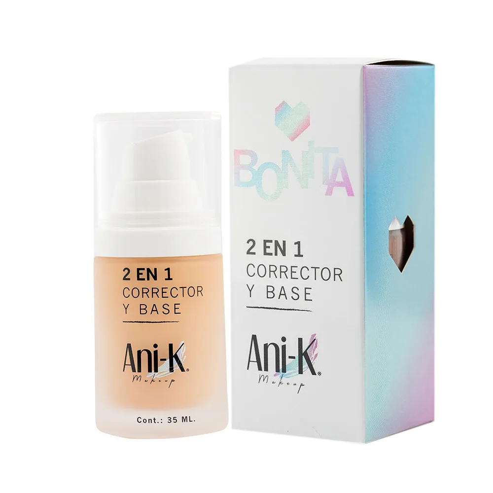 Base 2 en 1 Corrector Ani-k Bonita Profesional