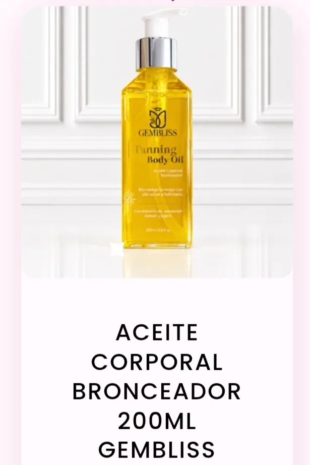 Aceite corporal bronceador