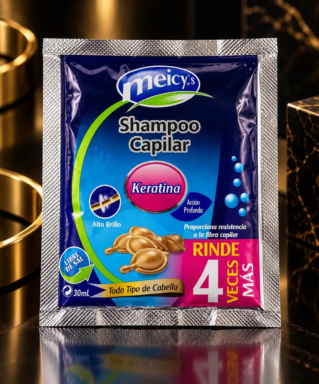 Meicy's Shampoo Capilar Keratina 30 ml — foto 2 de 2