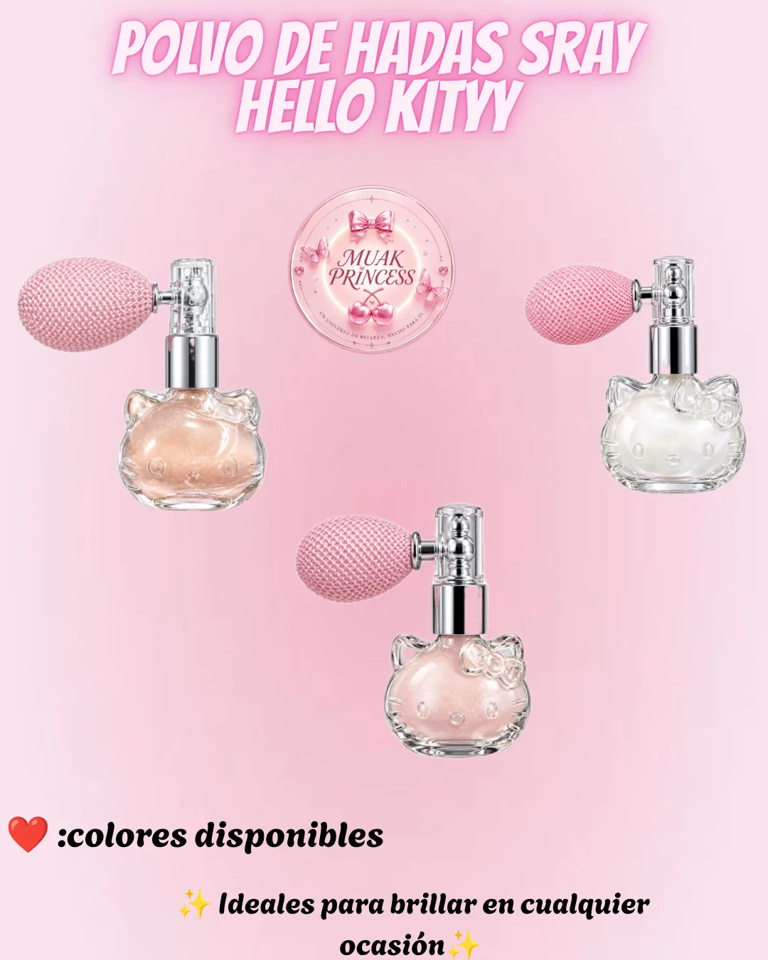 Polvo de hadas en spray hello kitty