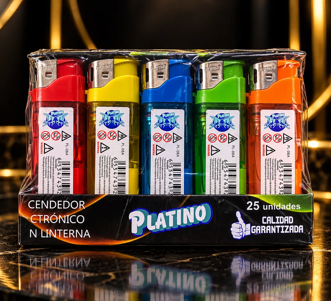 Encendedores Platino — paquete x25 unidades