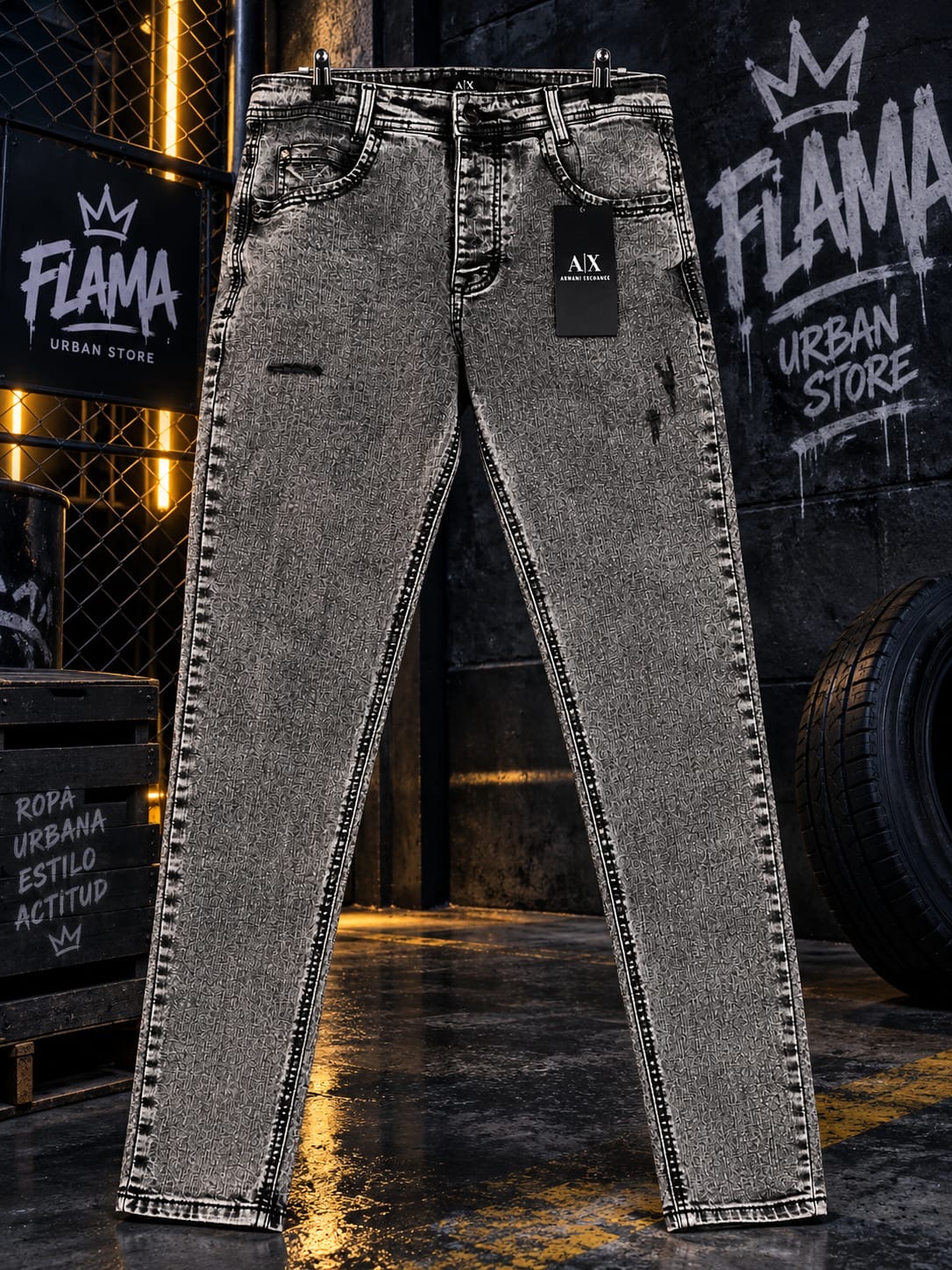 Pantalón ax gris