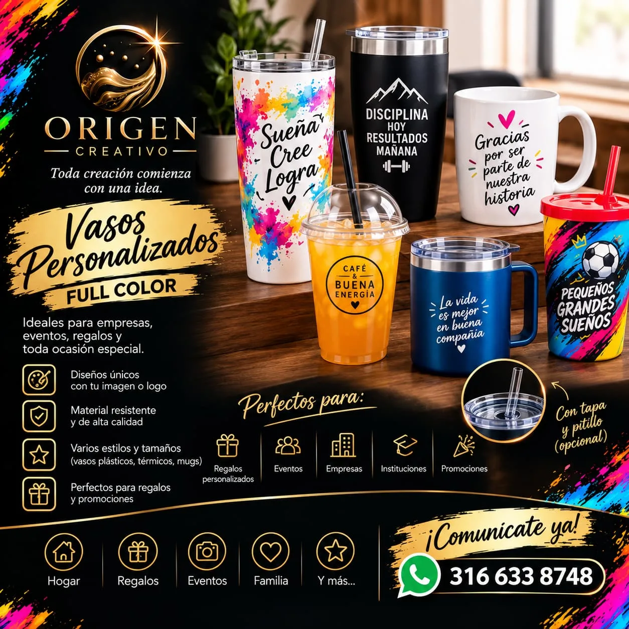 Vasos personalizados