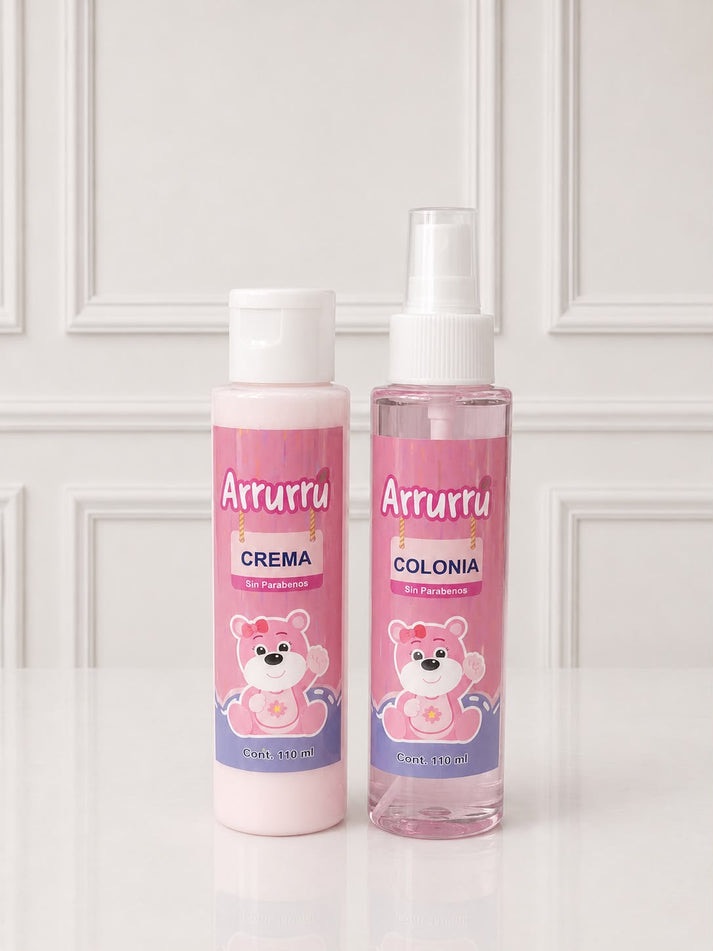 KIT ARRURRU CREMA+COLONIA 110ML ROSA