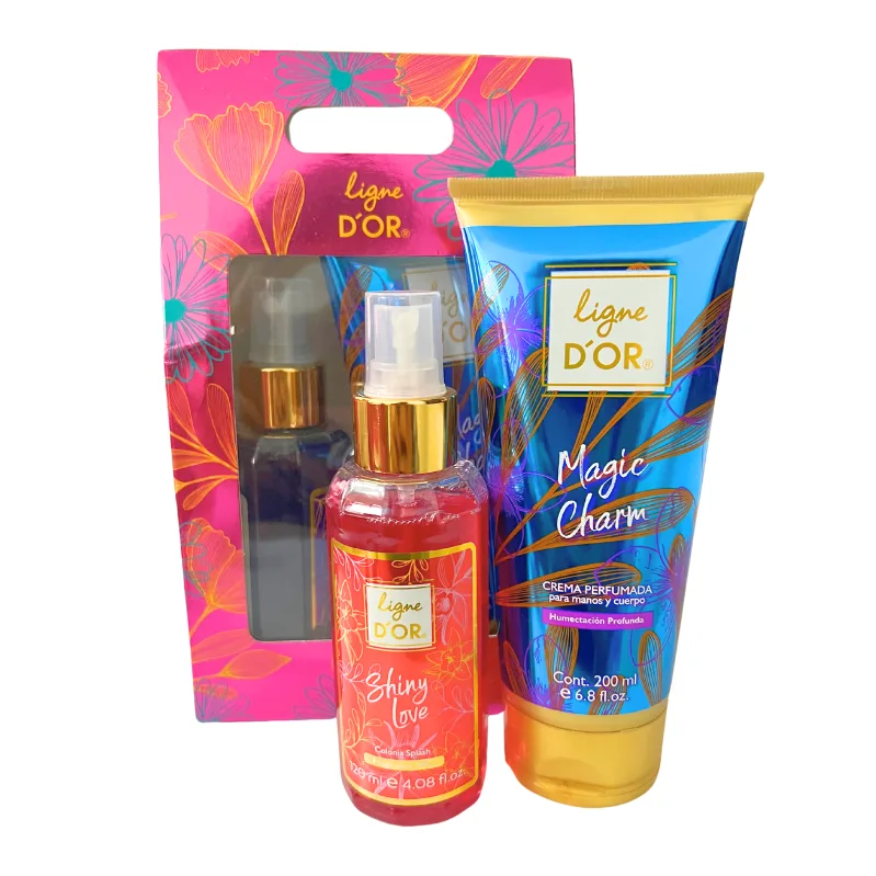 Kit Splash + Crema perfumada en estuche Ligne D´or