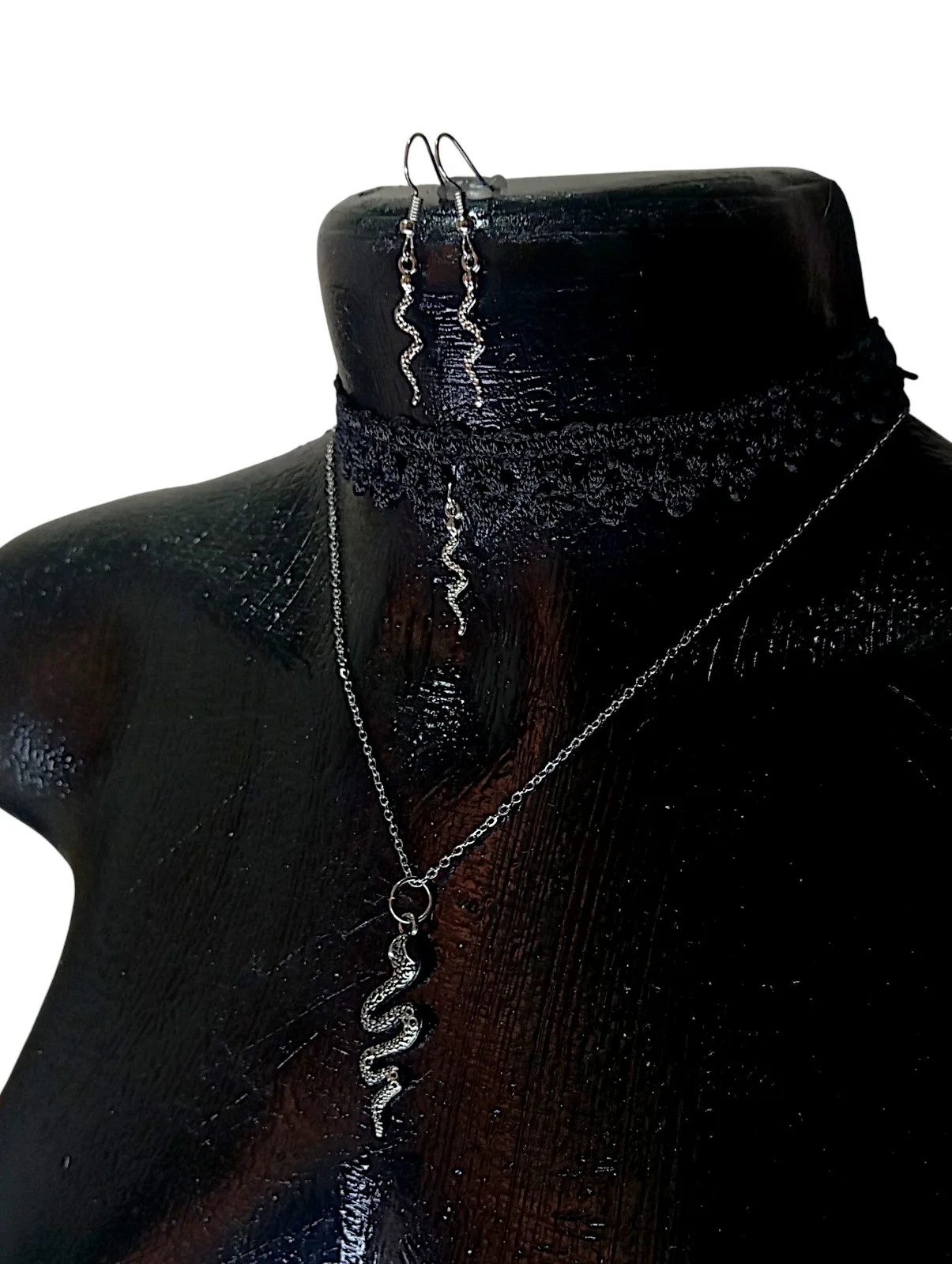 Collar, gargantilla+aretes serpiente — foto 4 de 4