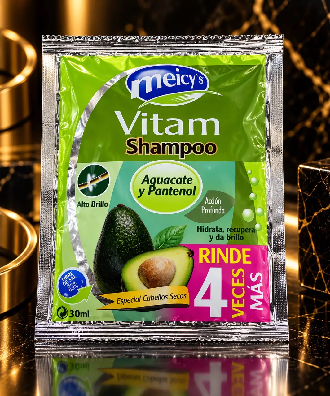 Meicy's Vitam Shampoo Aguacate y Pantenol 30 ml — foto 2 de 2