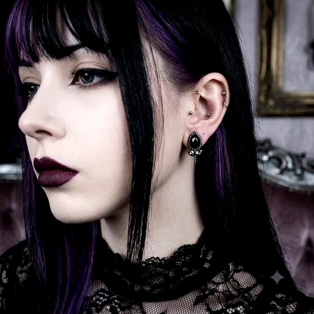 Mini Aretes blackrose en resina — foto 1 de 4