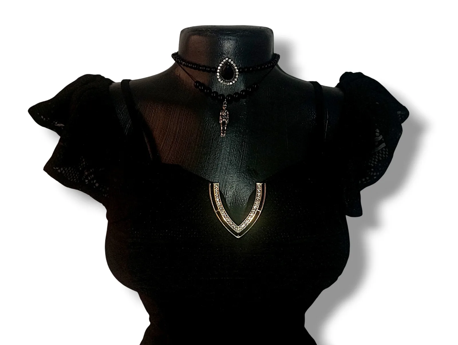 Vestido de encaje negro corto — foto 6 de 6