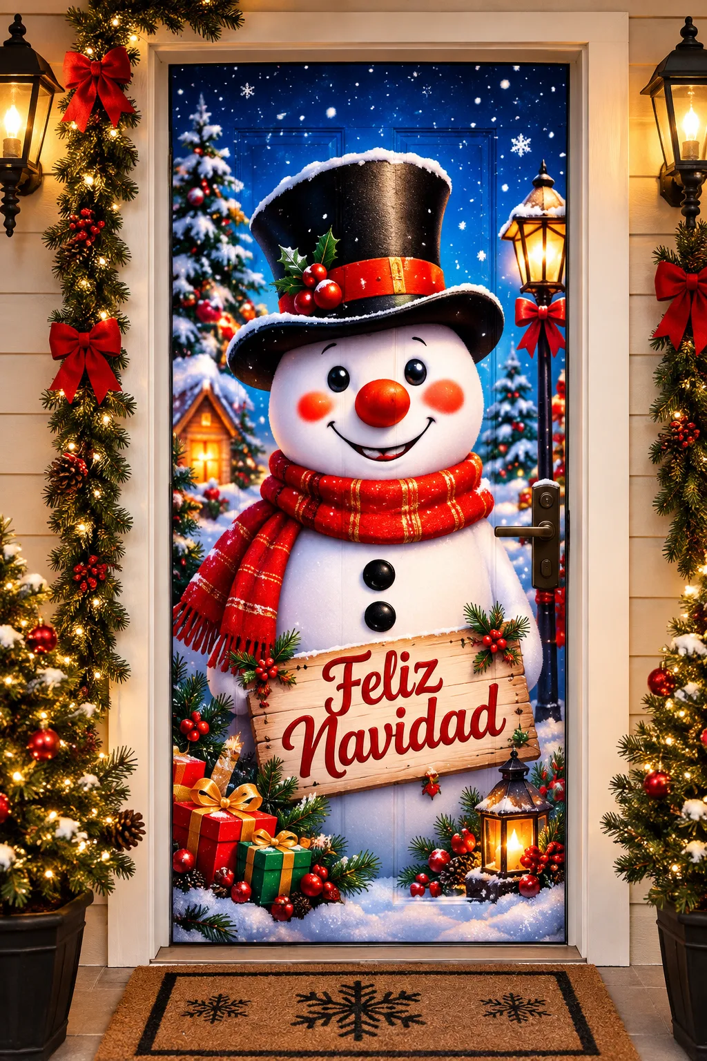 ¡NAVIDAD! Combo x2 Forro Decorativo Navideño Para Puerta 🎅 — foto 2 de 5