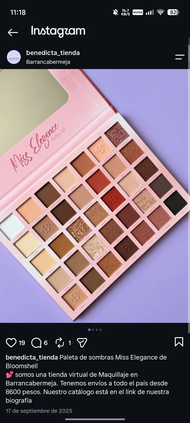 Paleta de sombras miss elegance — foto 3 de 3
