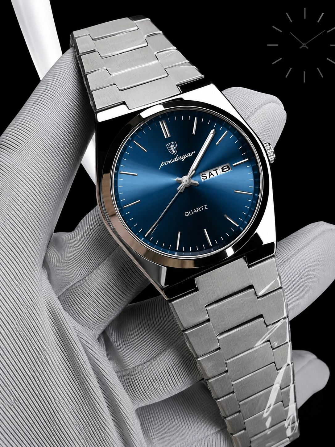 Reloj Poedagar de acero unisex — foto 3 de 3