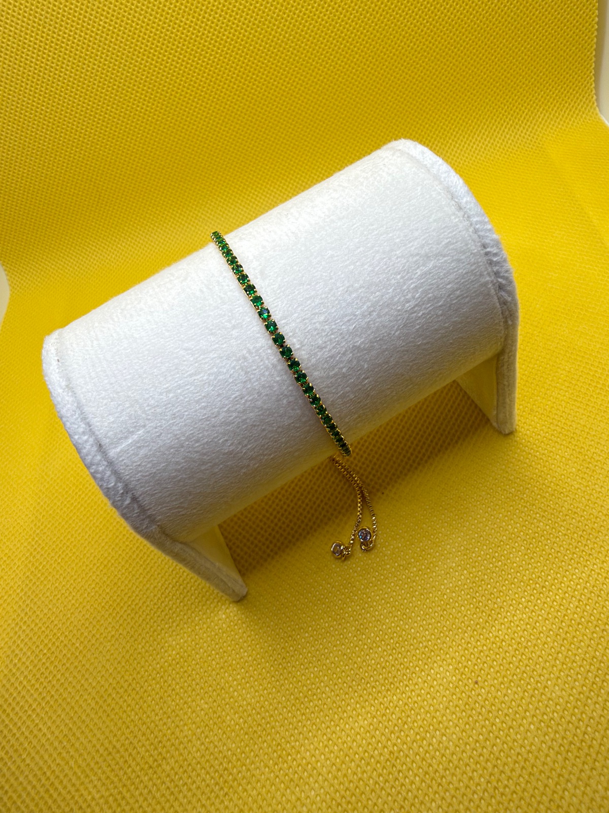 Pulsera ajustable perlas verdes — foto 2 de 2