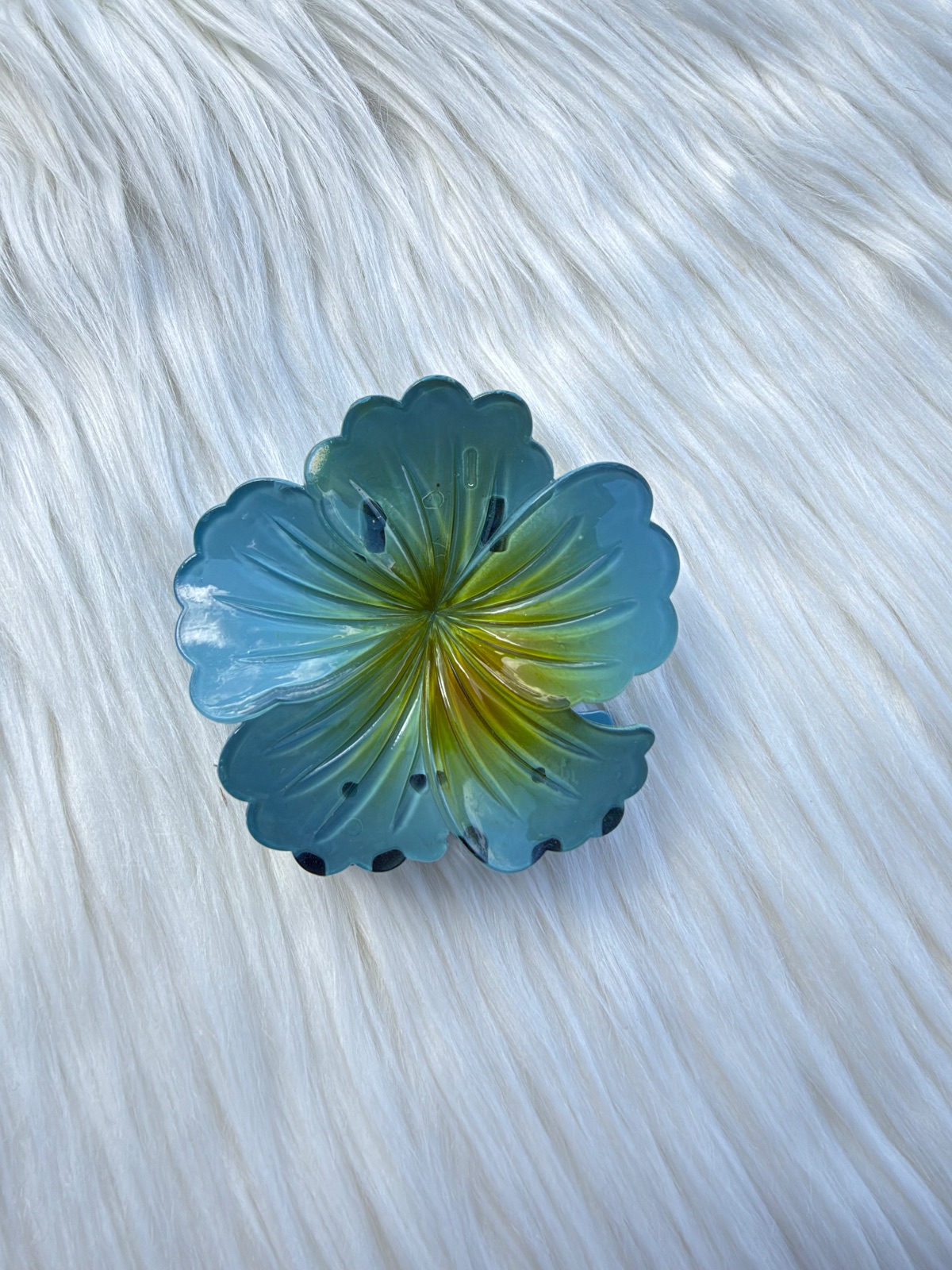 Gancho para el cabello (flor azul)
