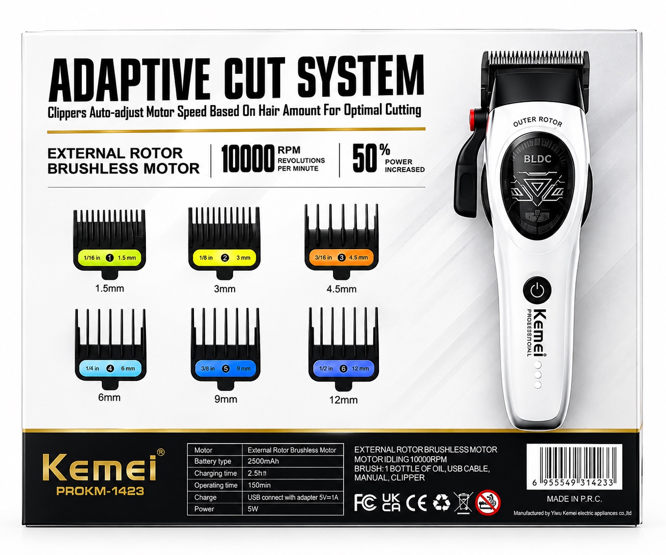 KEMEI PROFESSIONAL HAIL CLIPPER 1423 — foto 2 de 2