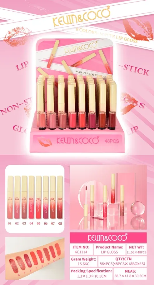 BRILLO LABIAL MATTE GLOW KEVIN&COCO  REF. KC1114 — foto 2 de 2