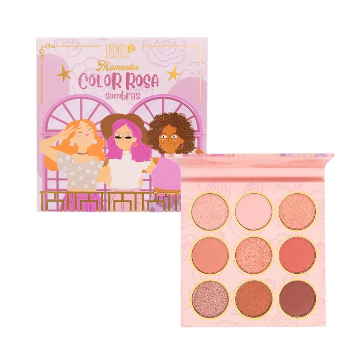 Paleta de sombras color rosa Trendy — foto 1 de 2