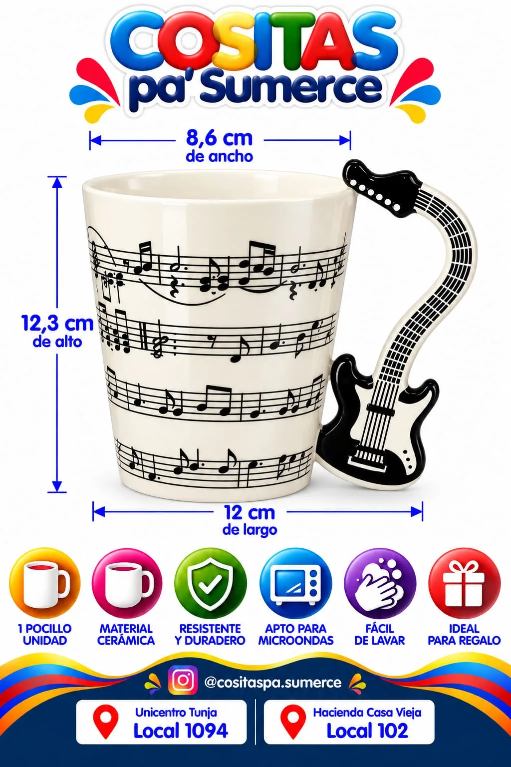 Pocillo instrumento musical G — foto 3 de 4