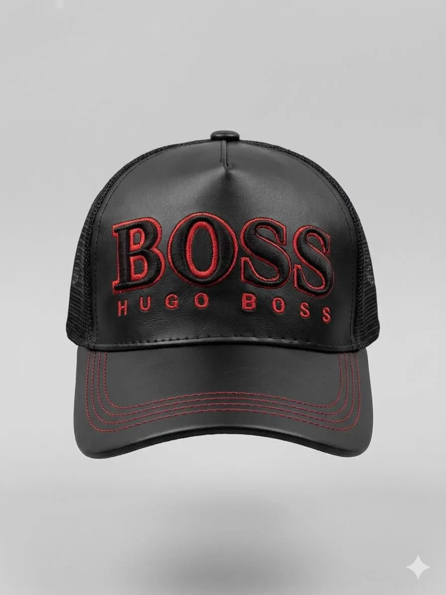 GORRA CUERO NEGRO