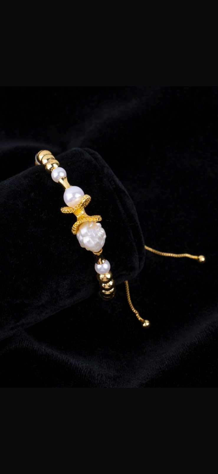 PULSERA AJUSTABLE CON PERLAS — foto 1 de 2