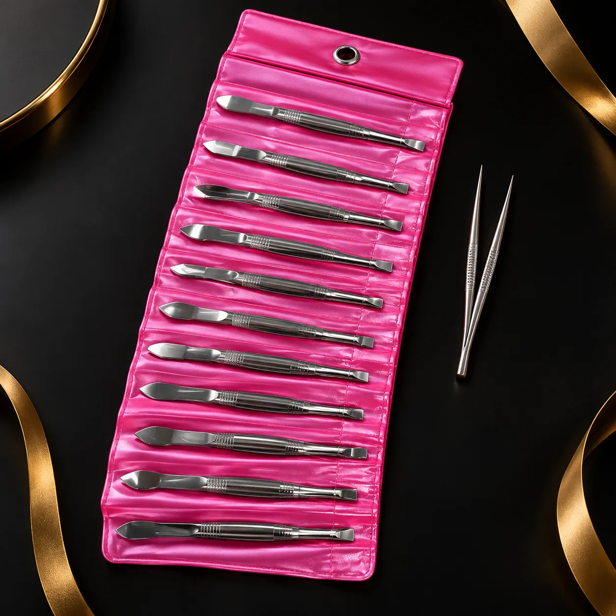 Depiladores en estuche rosado — x12 unidades