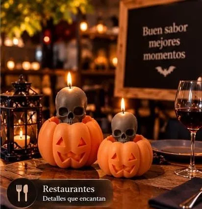 Pack Duo Velas de Calabaza + Cráneo x 2 — foto 5 de 5