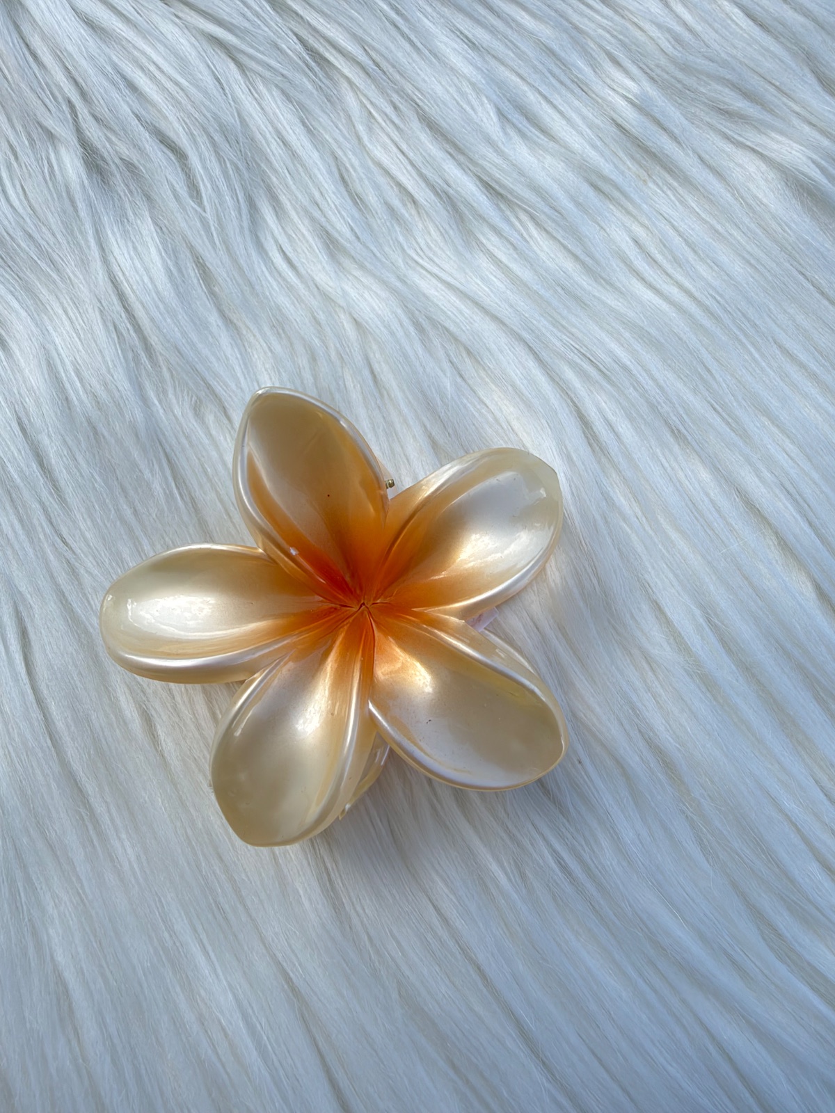 Gancho para el cabello, (flor naranja)