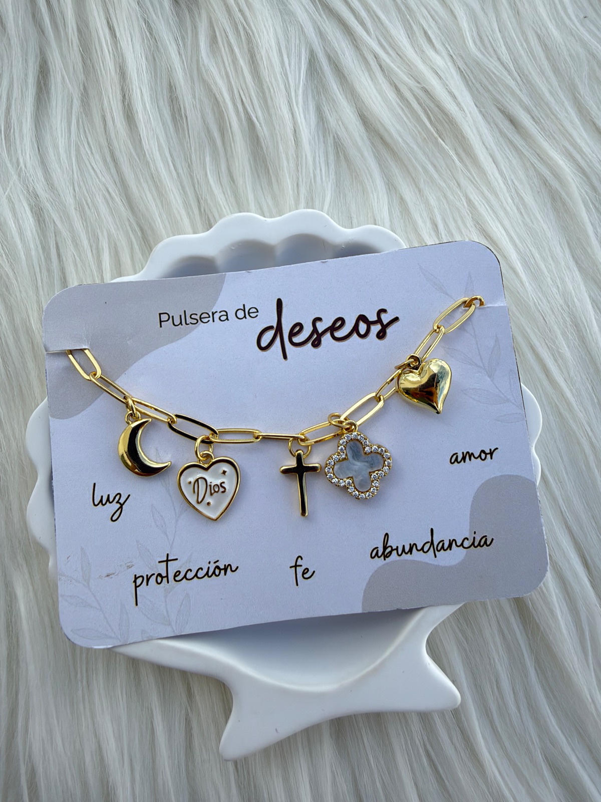 Pulsera de deseos, (trébol reversible)