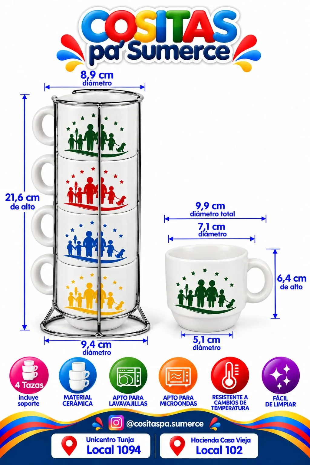 Torre pocillo 5 pcs personalizado — foto 3 de 3