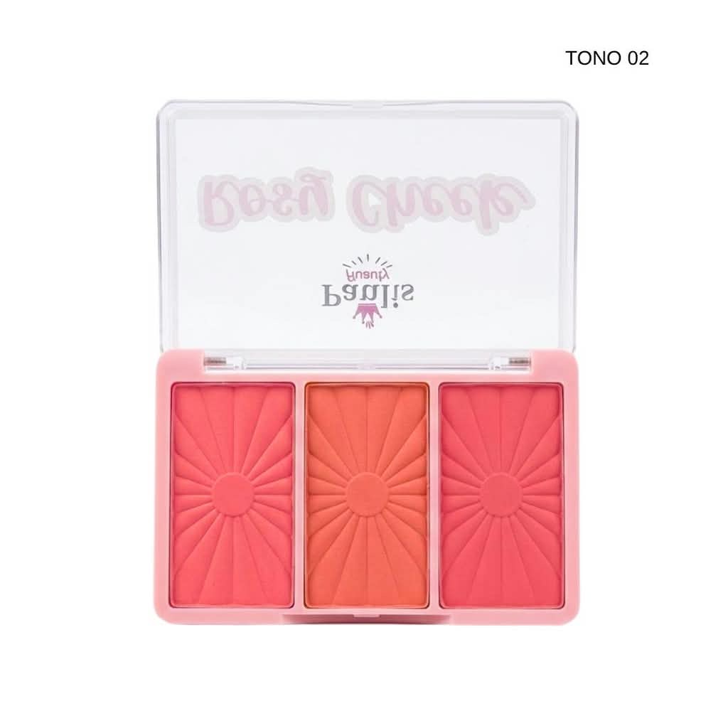 PALETA DE RUBORES ROSY CHEEK X3 PAULIS — foto 3 de 4