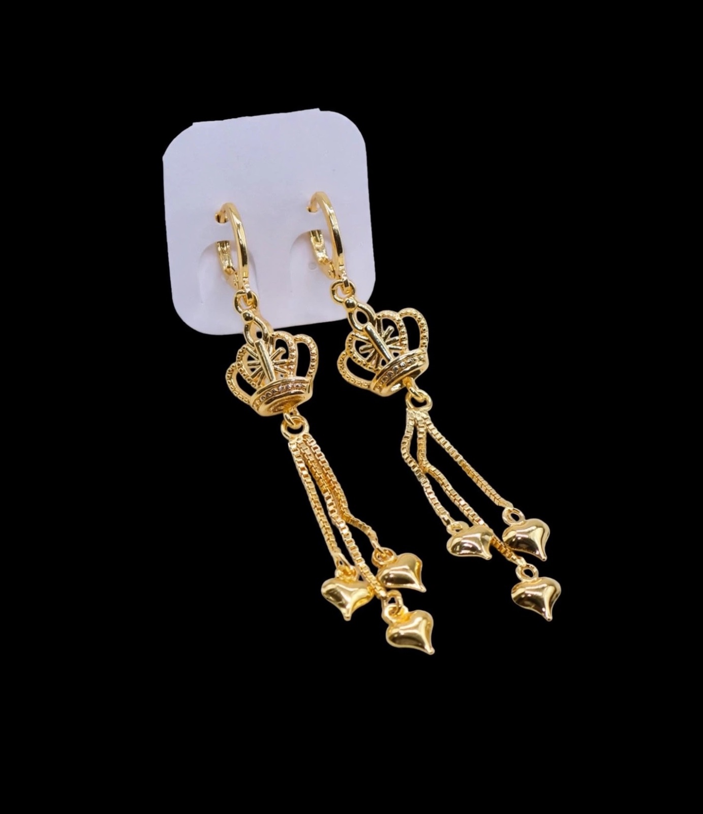 ARETES COLGANTES DORADOS — foto 6 de 6