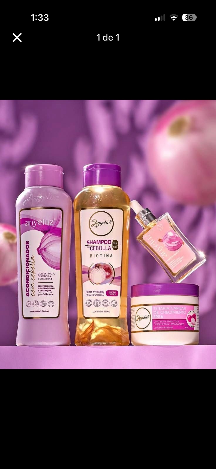 Kit crecimiento intensivo con cebolla y biotina