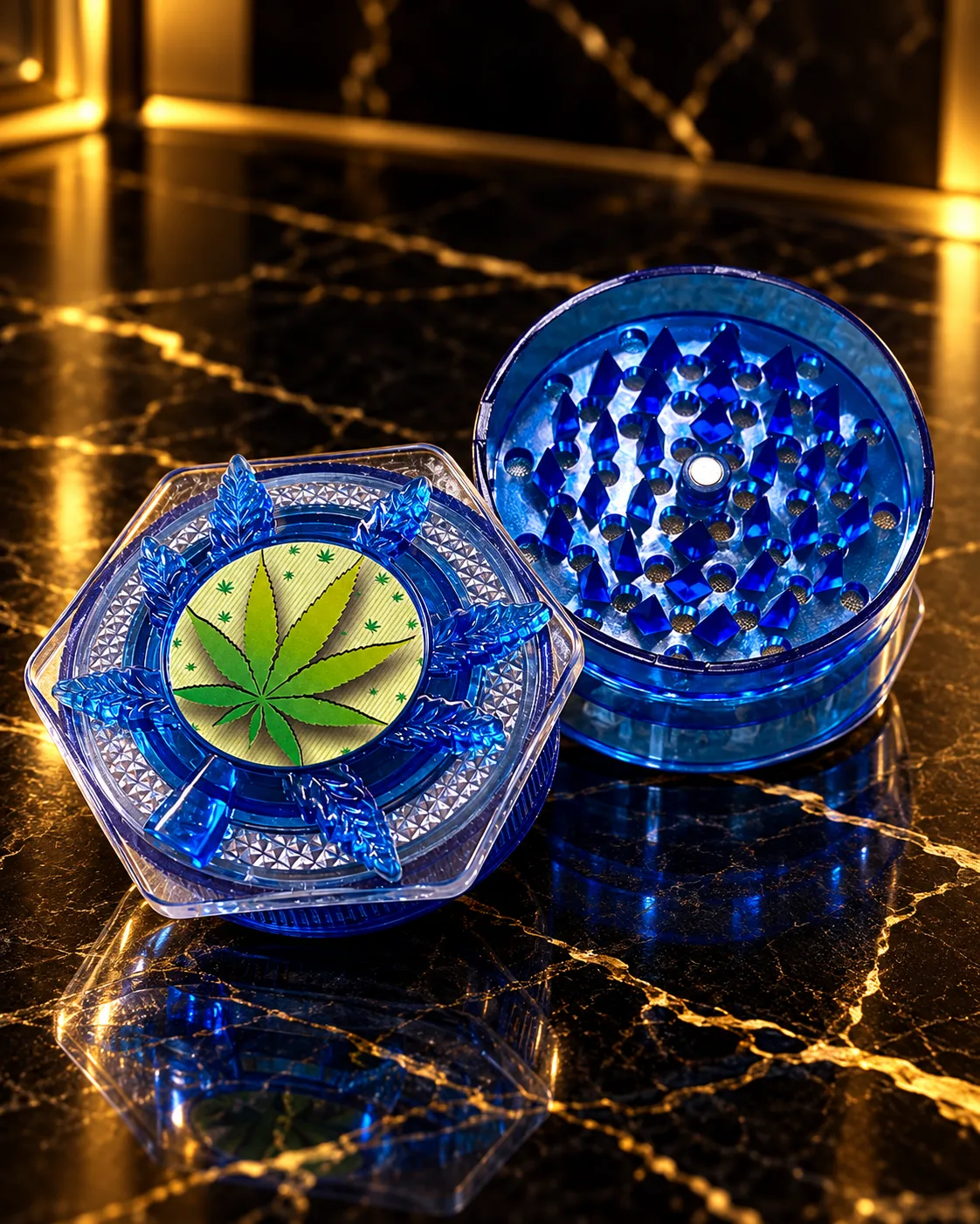 Grinder acrílico azul