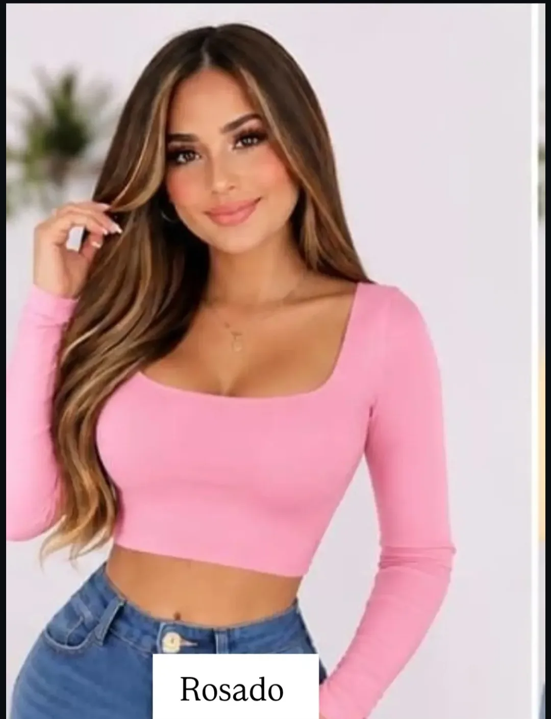 Blusa corta manga larga — foto 2 de 3