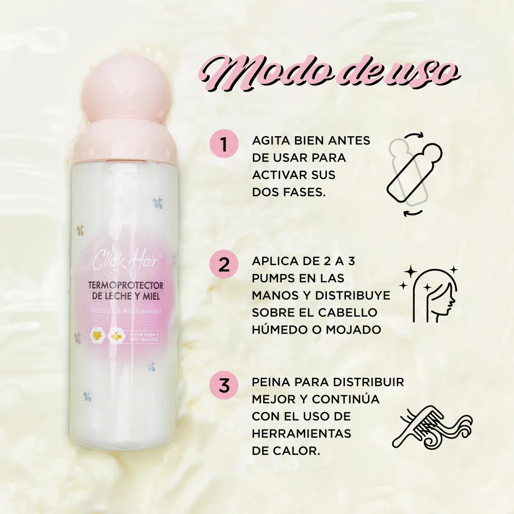 Termoprotector leche y miel Click hair 🍯