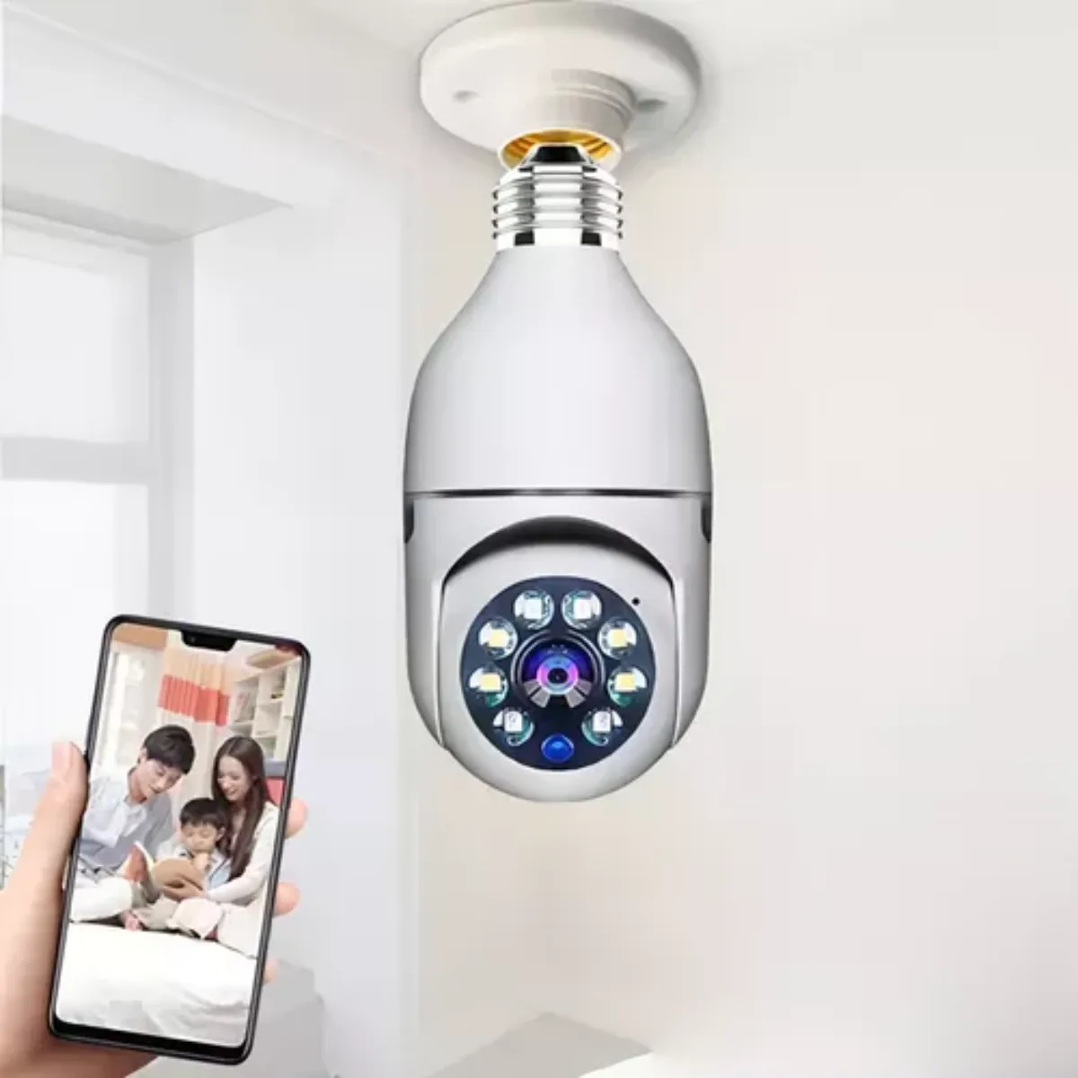 Camara De Seguridad Tipo Bombillo Wifi 360 — foto 2 de 4