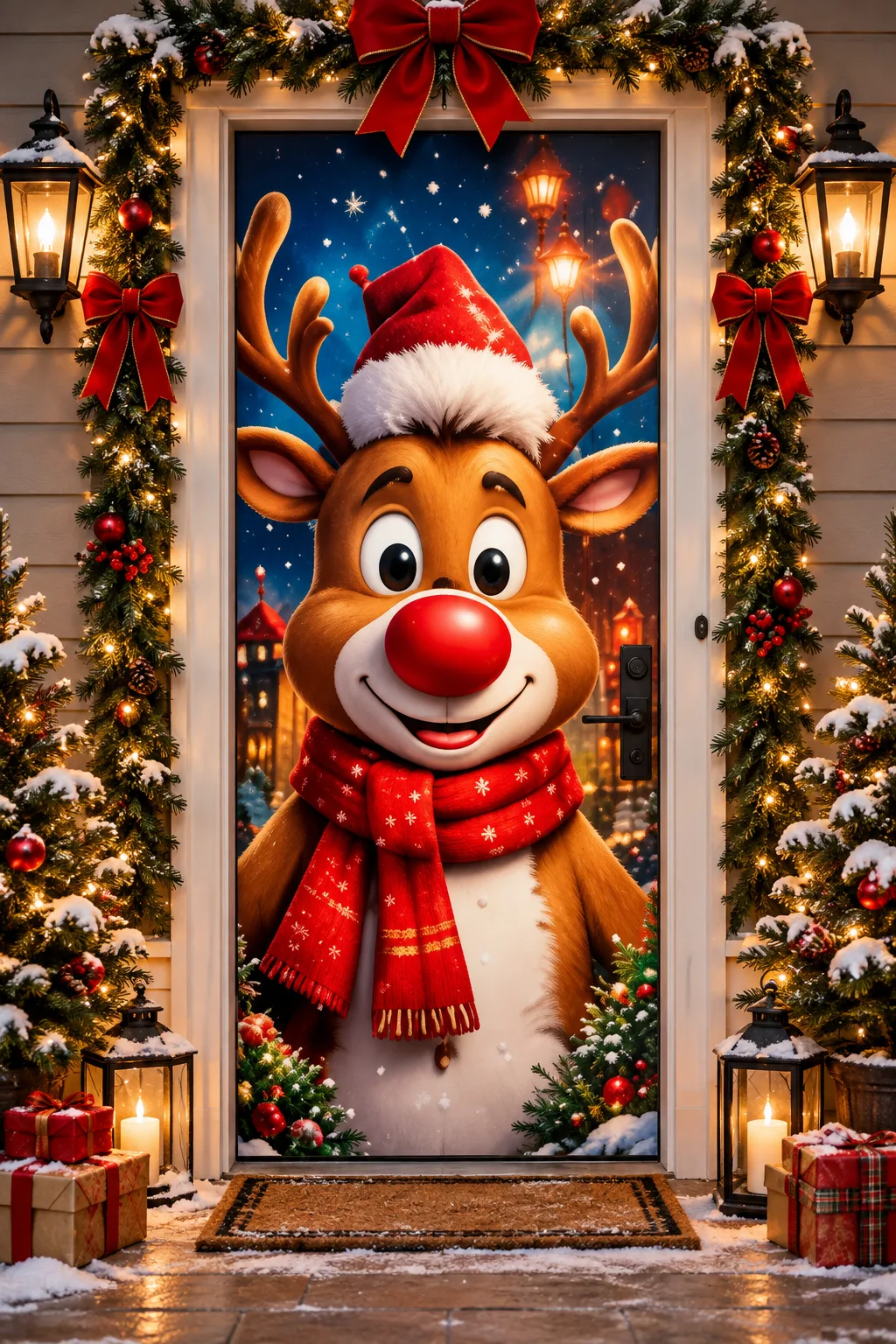 ¡NAVIDAD! Combo x2 Forro Decorativo Navideño Para Puerta 🎅 — foto 4 de 5
