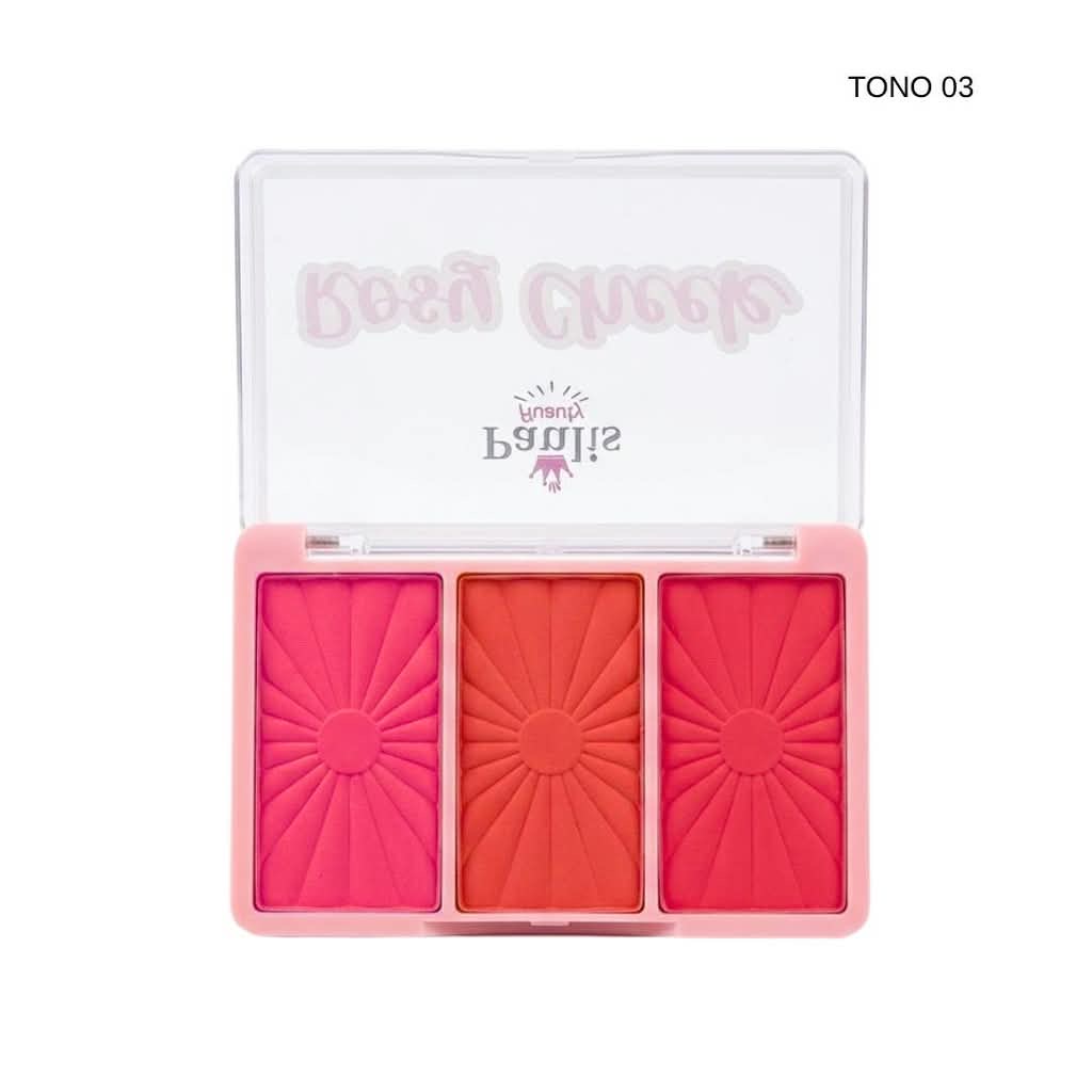 PALETA DE RUBORES ROSY CHEEK X3 PAULIS — foto 2 de 4