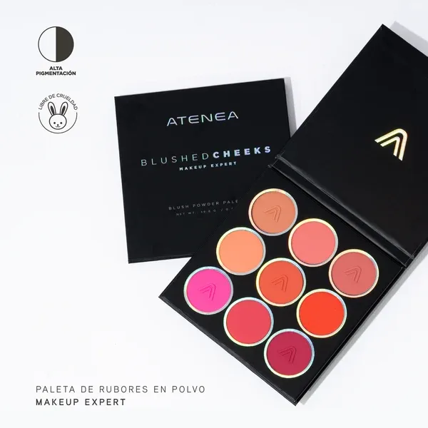 PALETA DE 9 RUBORES BLUSHED CHEEKS ATENEA — foto 4 de 5